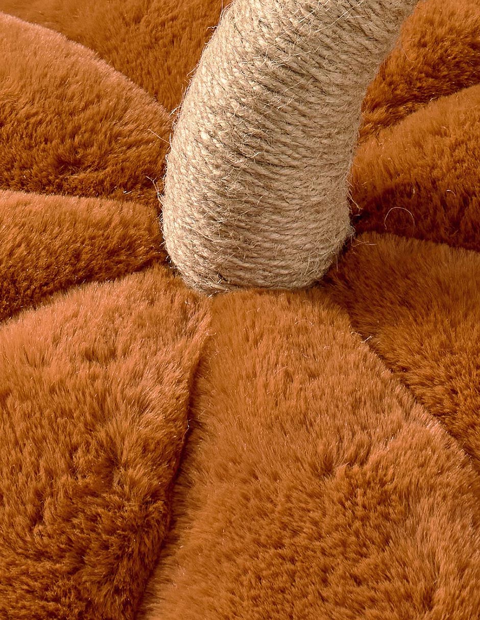 Cojín decoratico de Halloween Faux Fur Pumpki 2