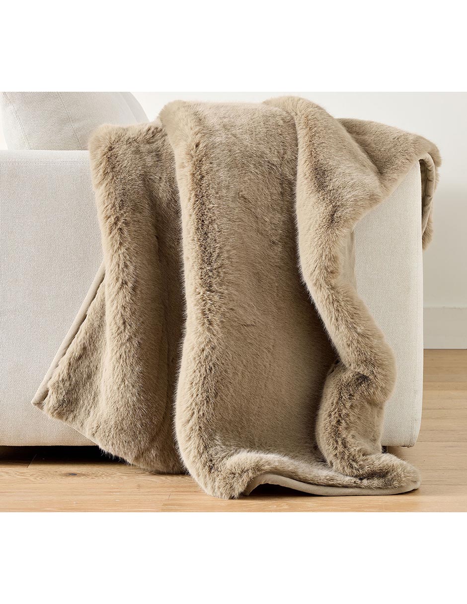 Frazada tejido plano Faux Fur