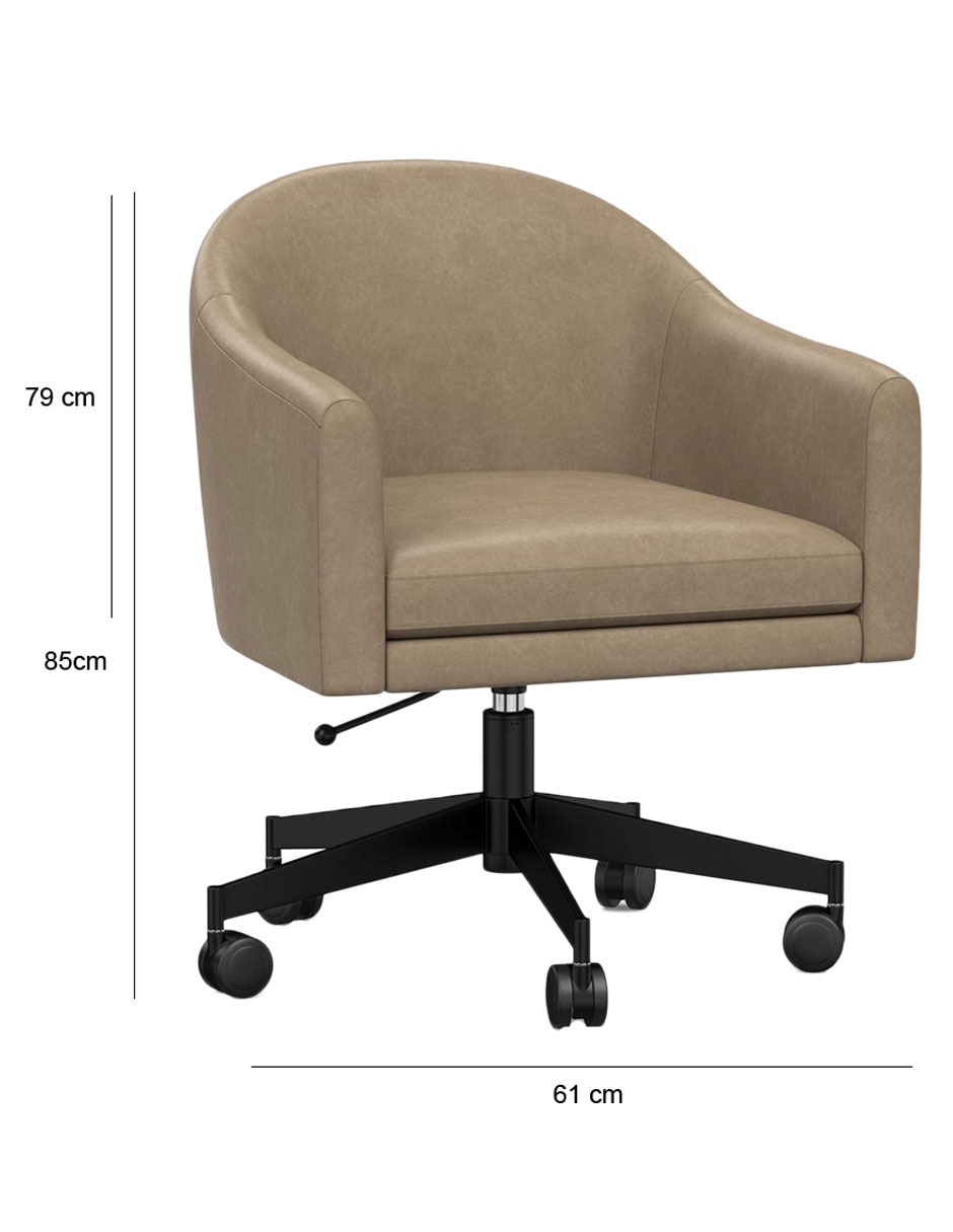 Silla escritorio Gideon de cuero 4