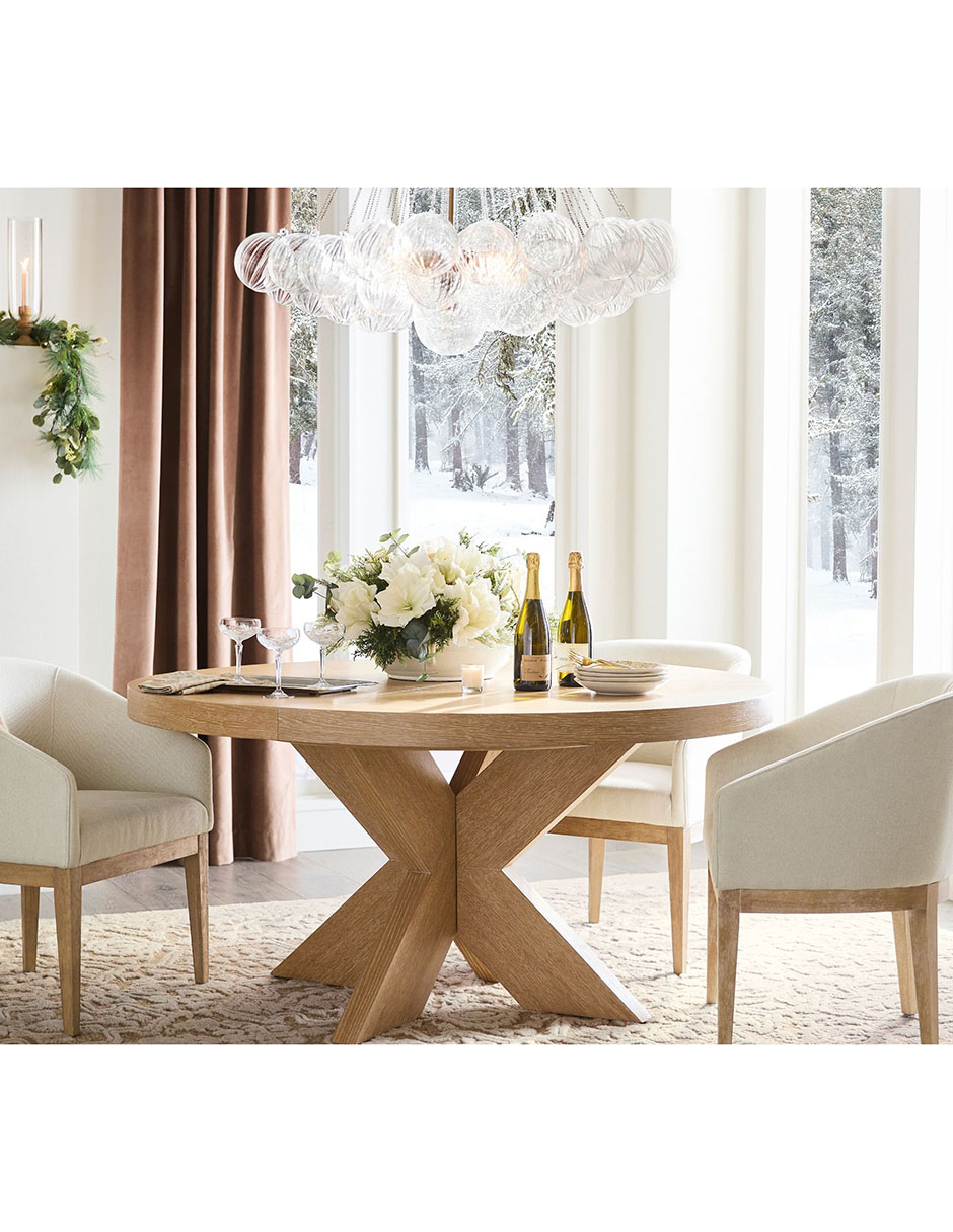 Mesa de comedor extendible armable Modern Farmhouse Mesa de comedor extendible armable Modern Farmhouse