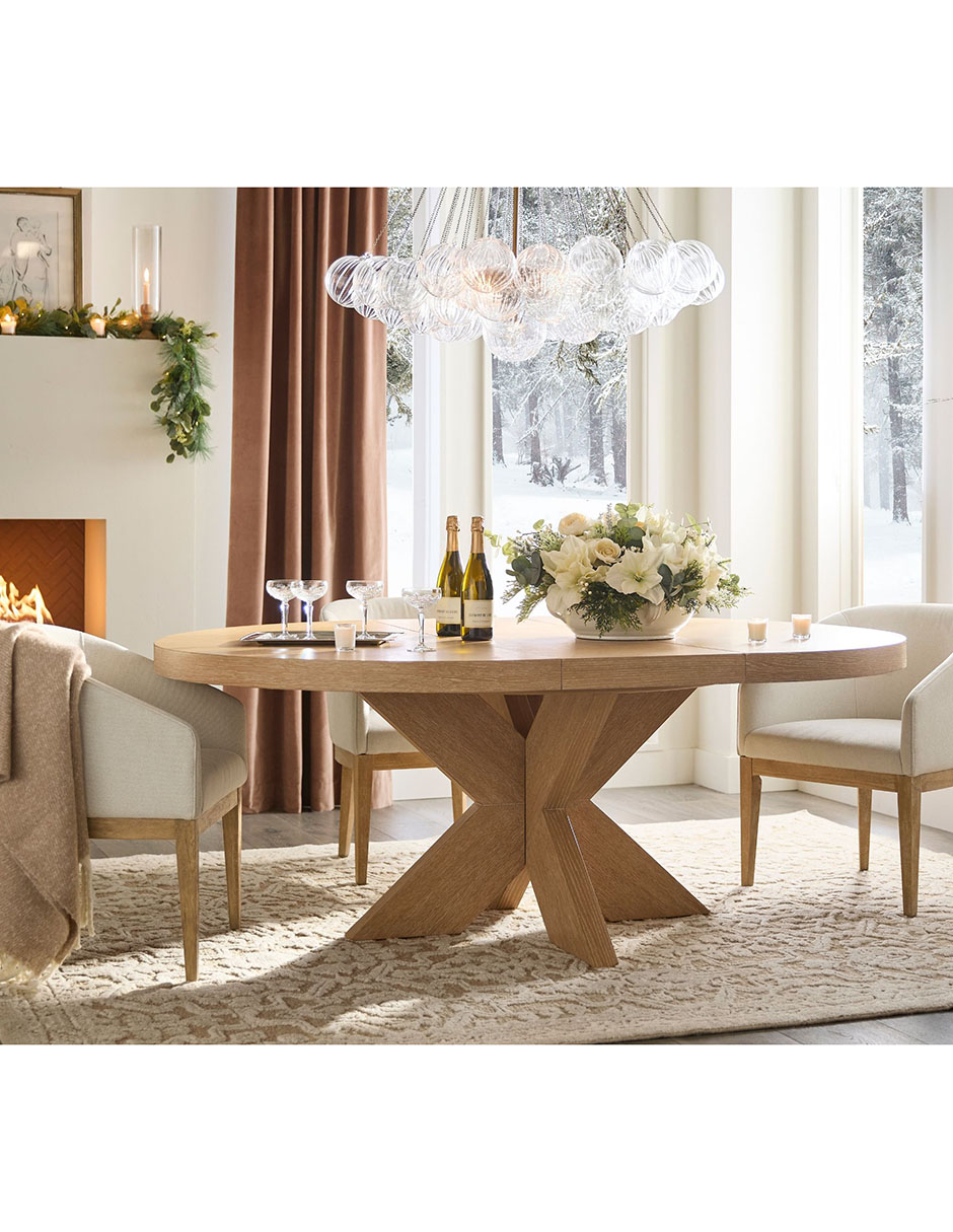 Mesa de comedor extendible armable Modern Farmhouse 8