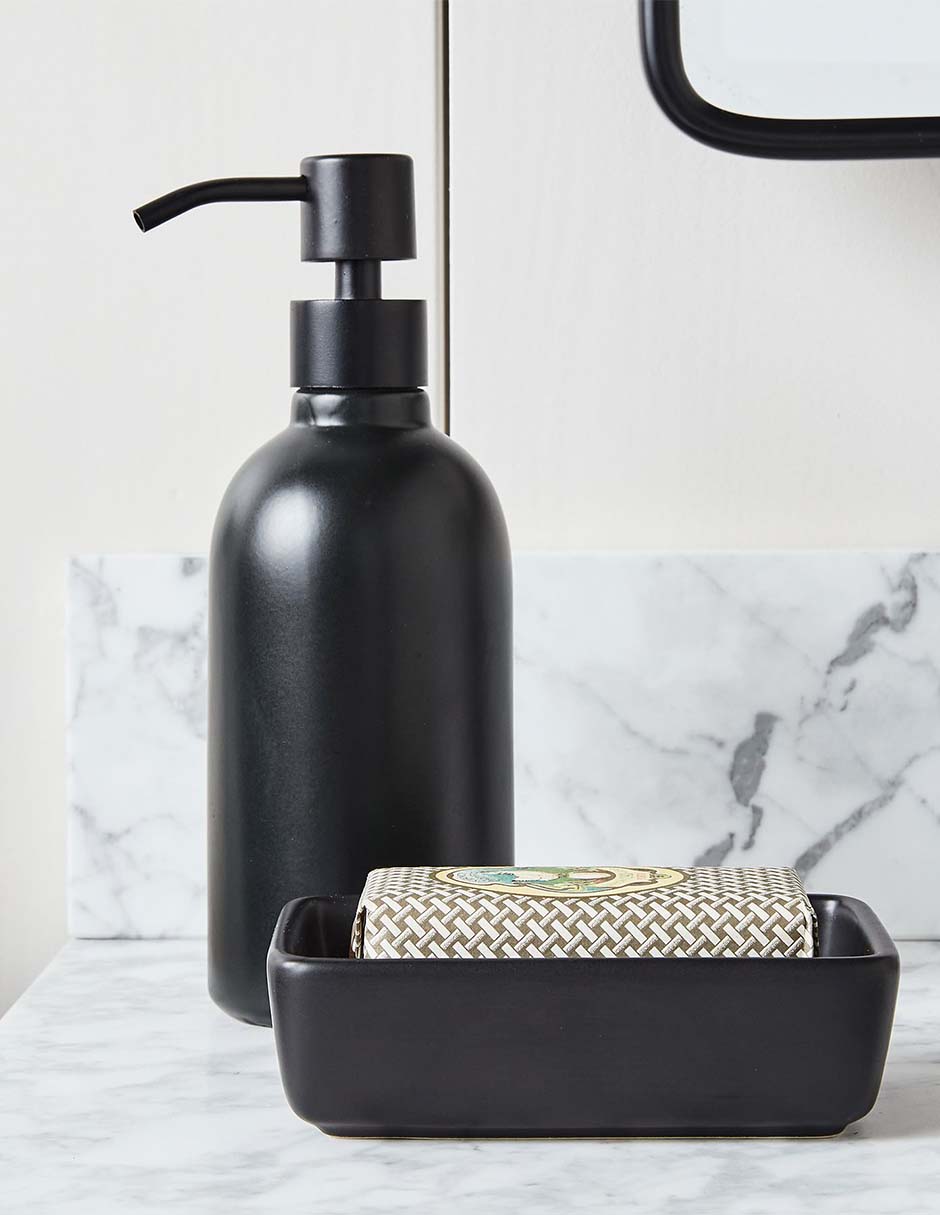 Dispensador de jabón Black de porcelana 3