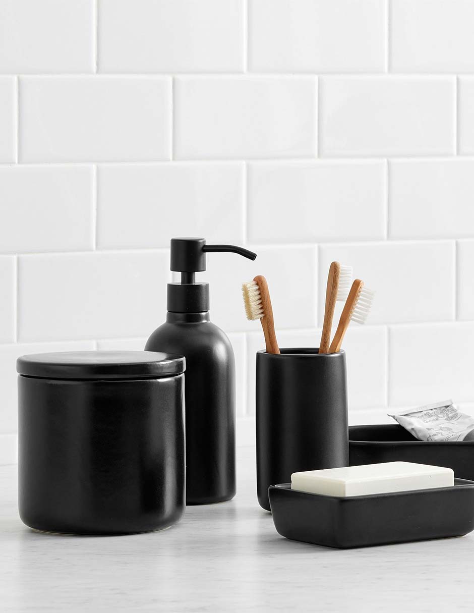 Dispensador de jabón Black de porcelana 4