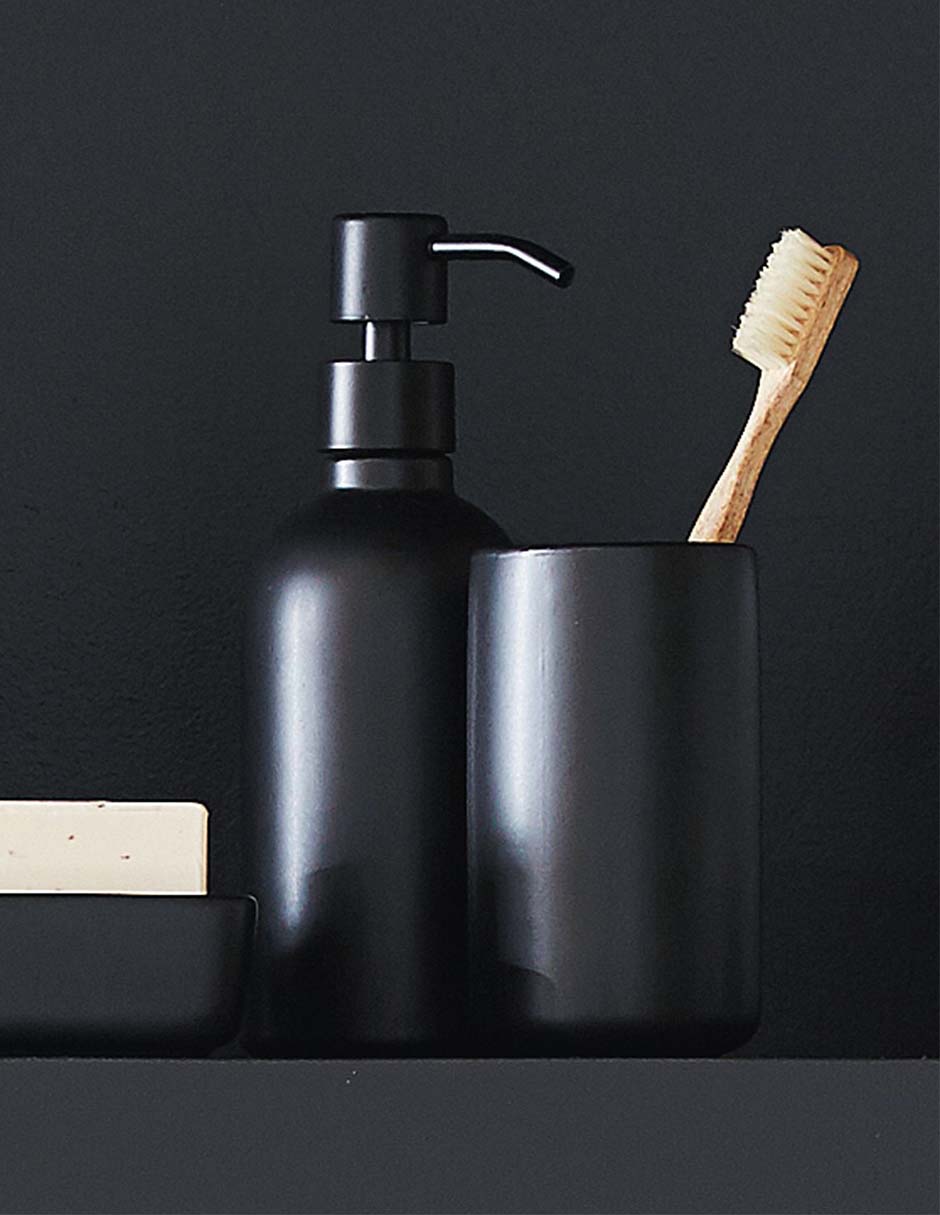 Dispensador de jabón Black de porcelana 5
