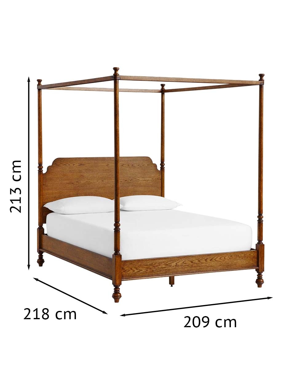 Cama Summerville de madera king size 6