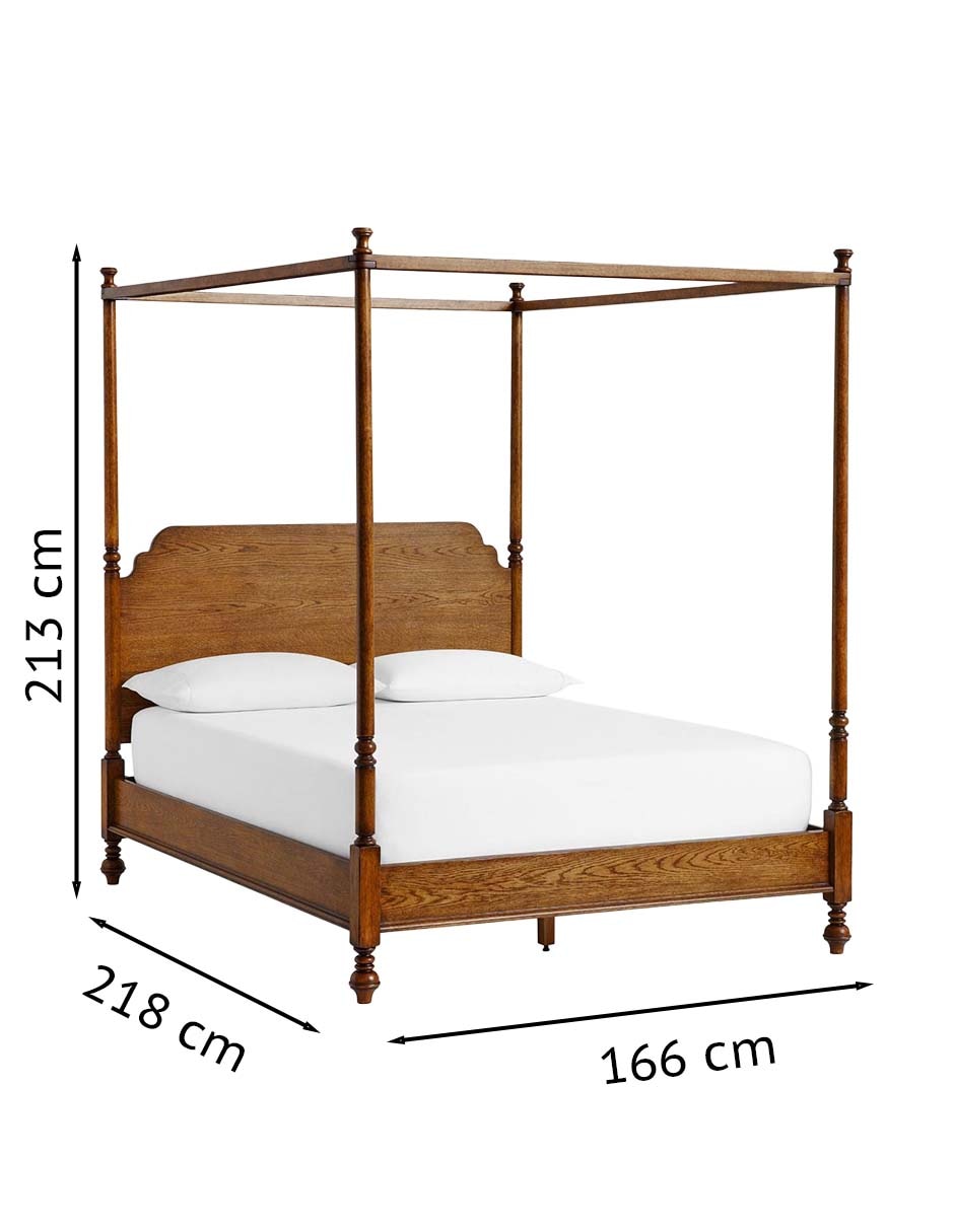 Cama Summerville de madera Queen size 5