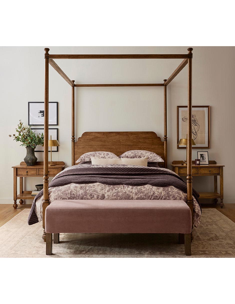 Cama Summerville de madera Queen size 4