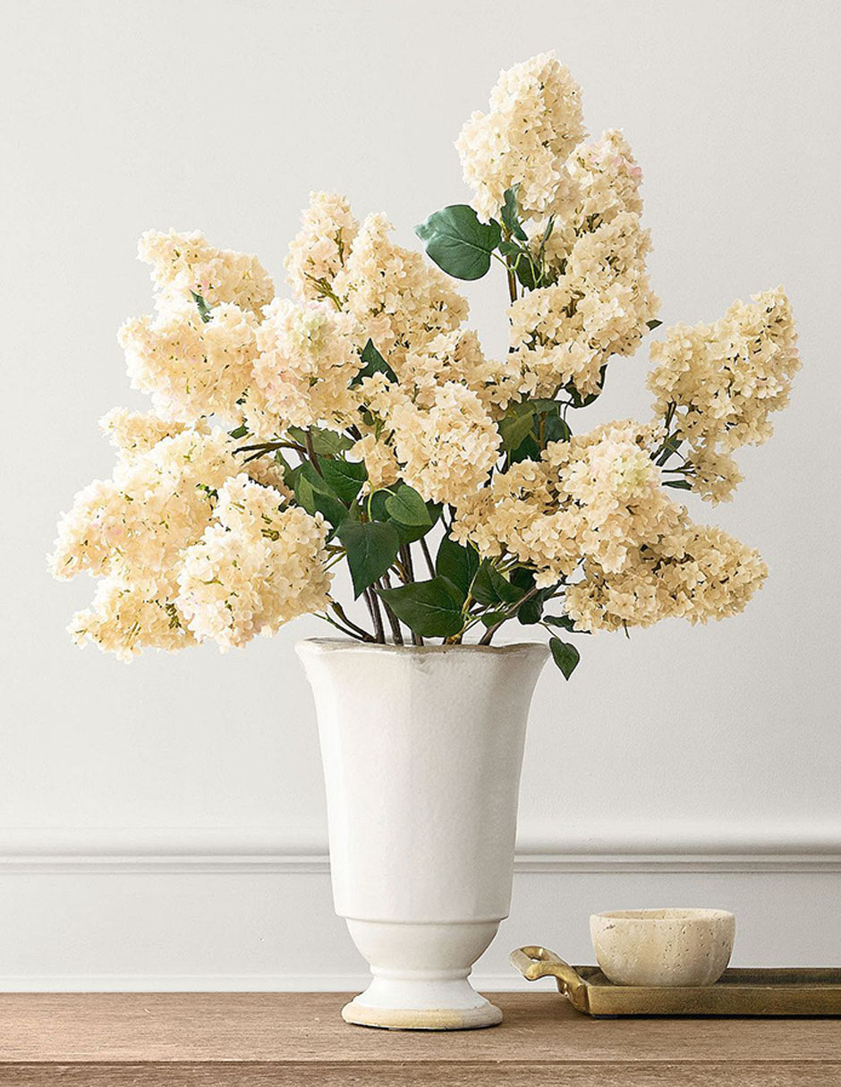 Ramo de hortensia decorativo Cream Lilac 4