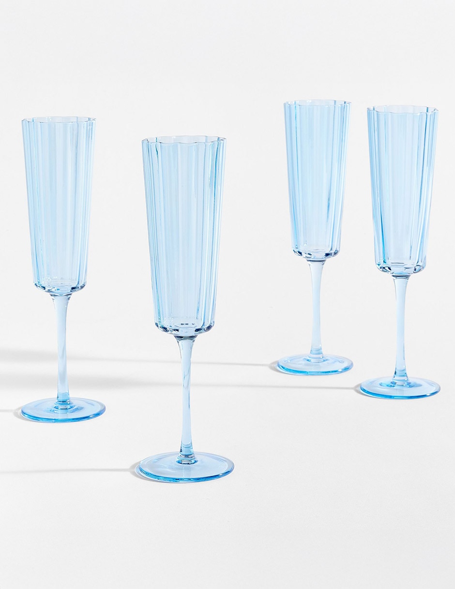 Copas para champán Fluted de cristal