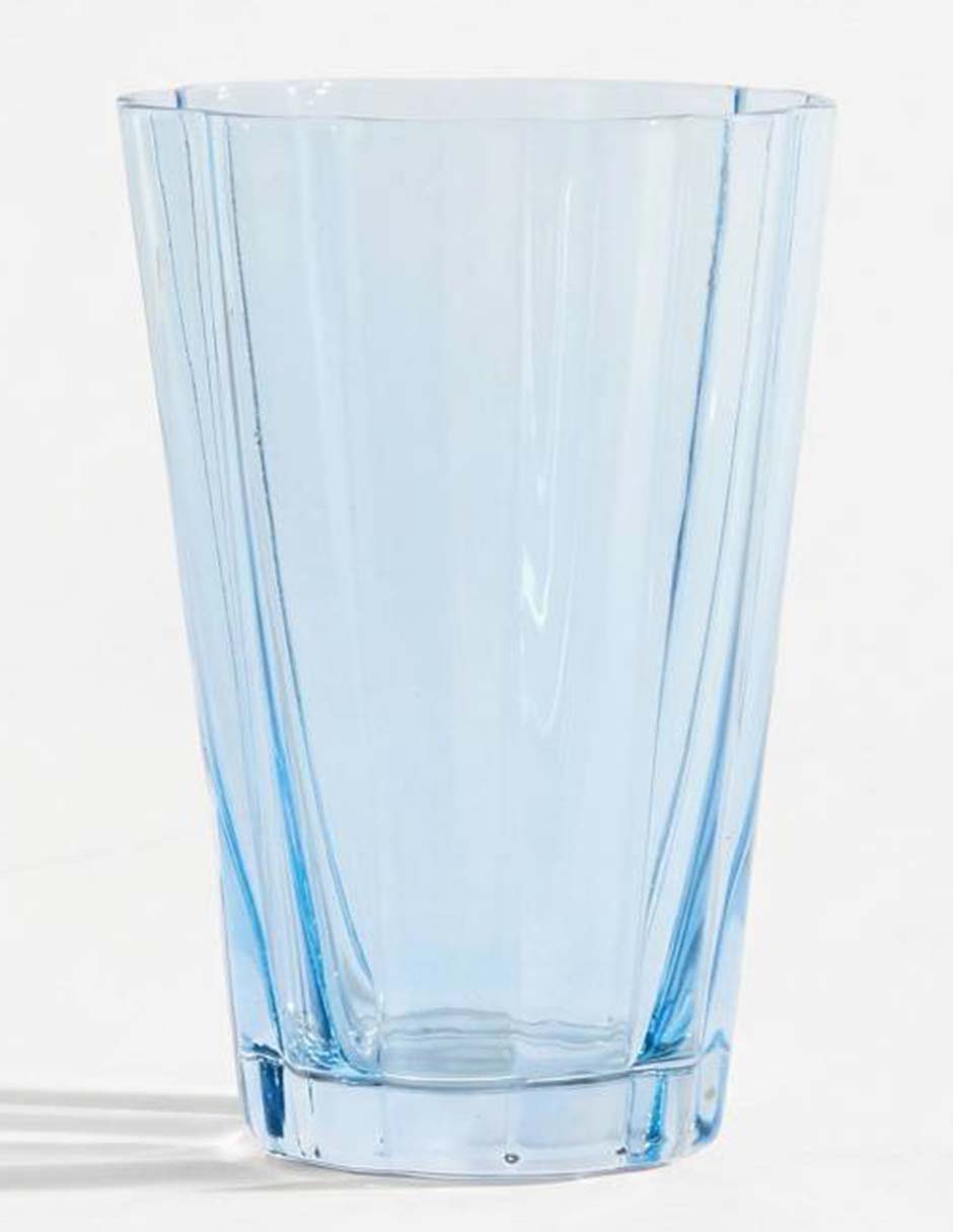 Vaso de agua Fluted de vidrio Vaso de agua Fluted de vidrio