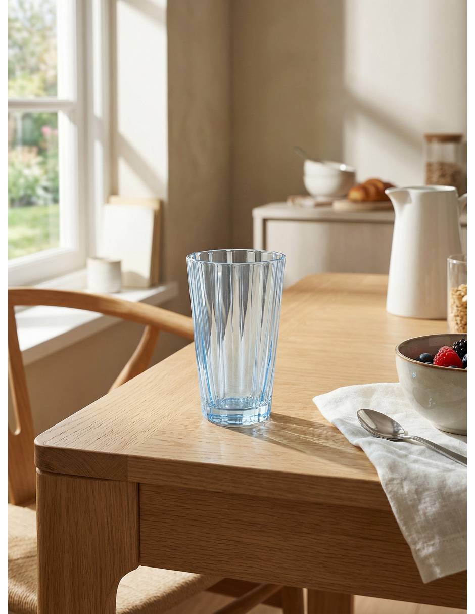 Vaso de agua Fluted de vidrio 3
