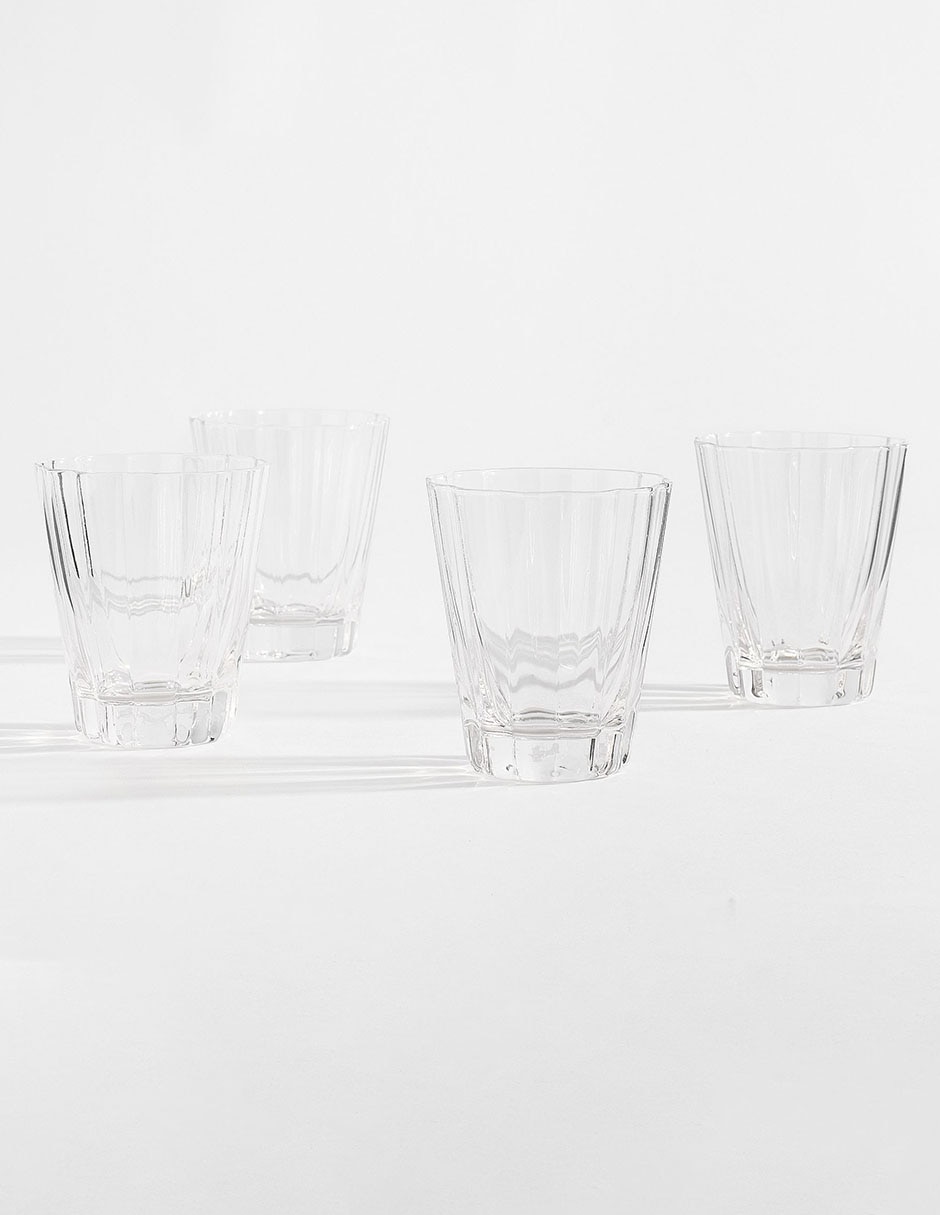 Vaso para agua Fluted de vidrio
