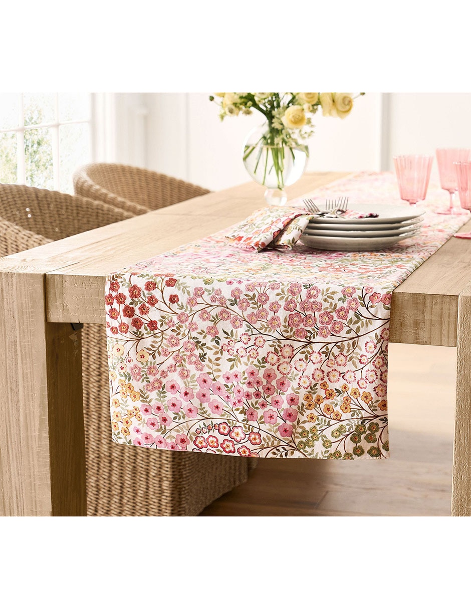 CAMINO MESA PB FLO, 274 X 46 CM, ROSA