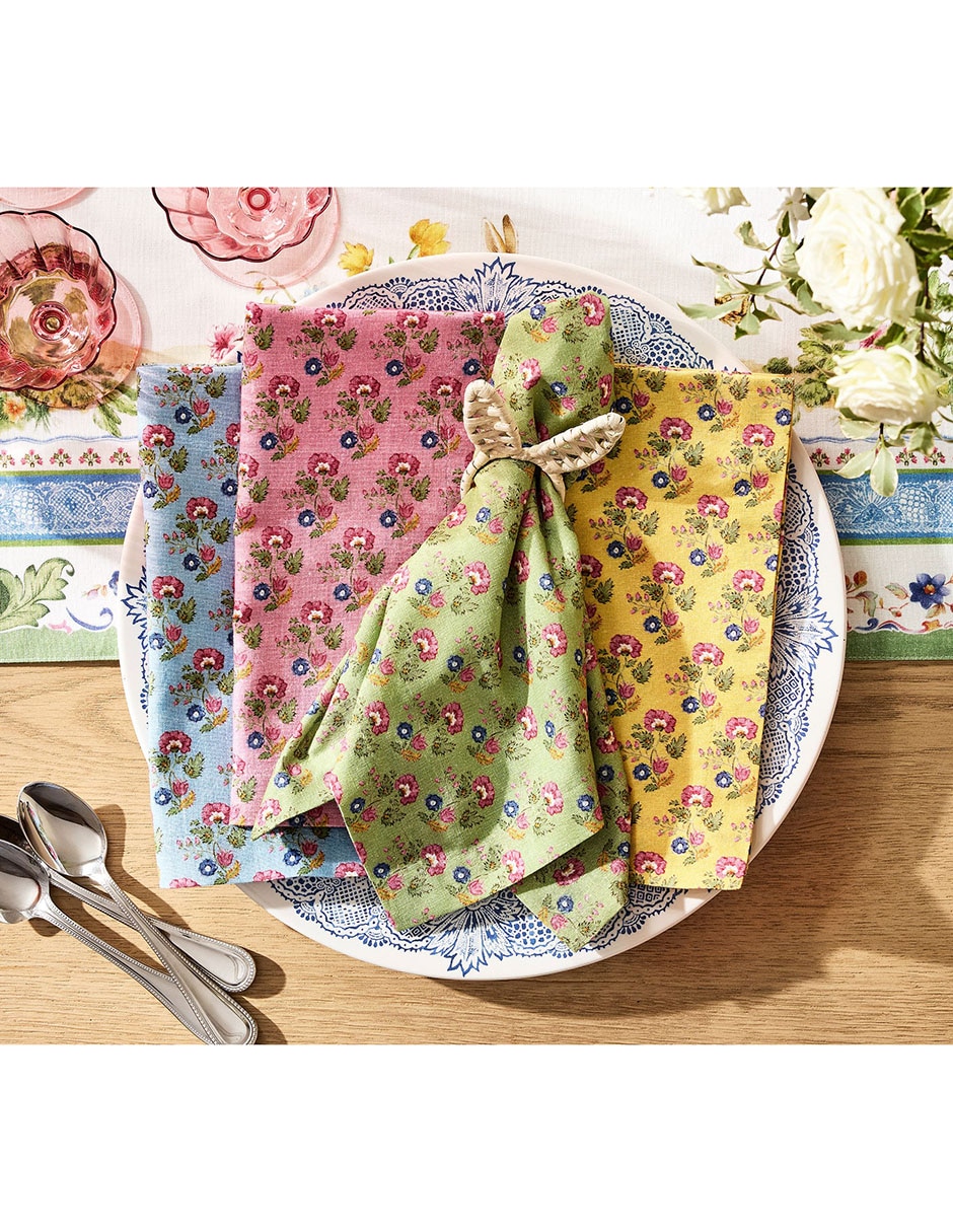 Set servilleta Botanical Bunny de algodón 4 piezas 4