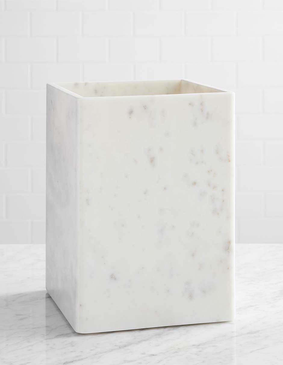 Bote de basura Frost Marble de mármol
