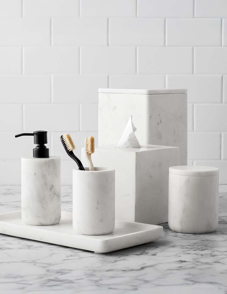 Frasco de almacenamiento Frost Marble de mármol 2
