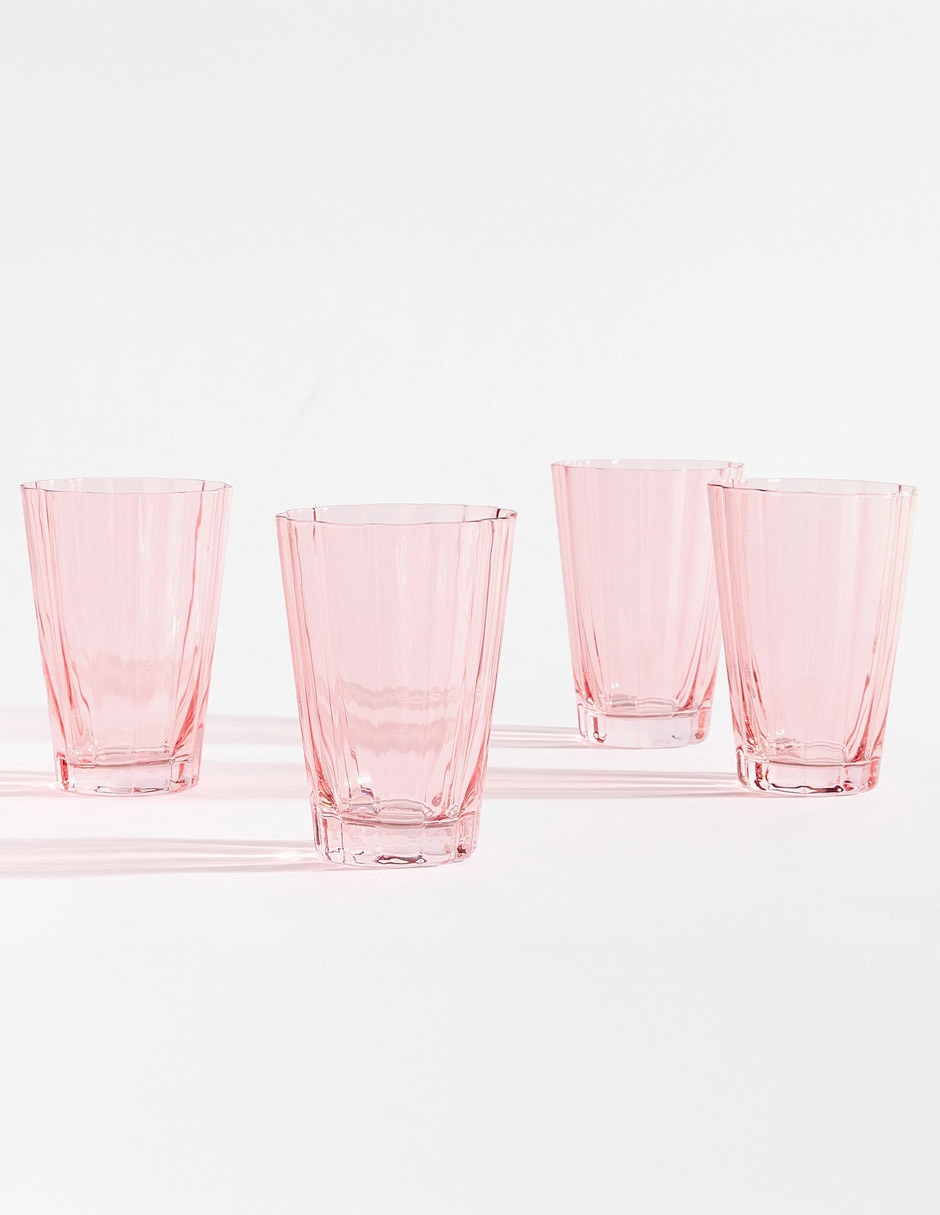 Vaso largo Fluted Drinkwar de vidrio
