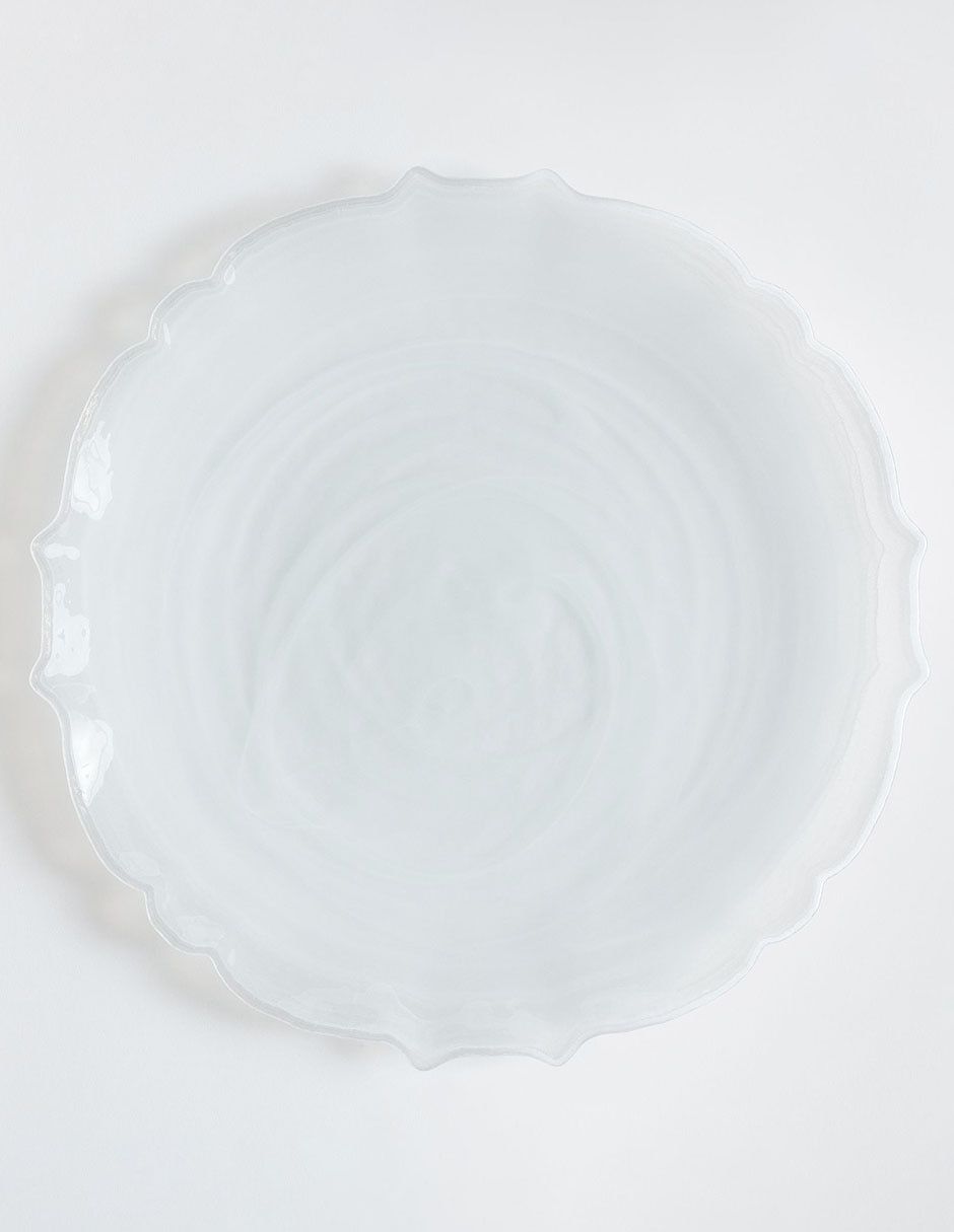 Plato base Swirl de vidrio