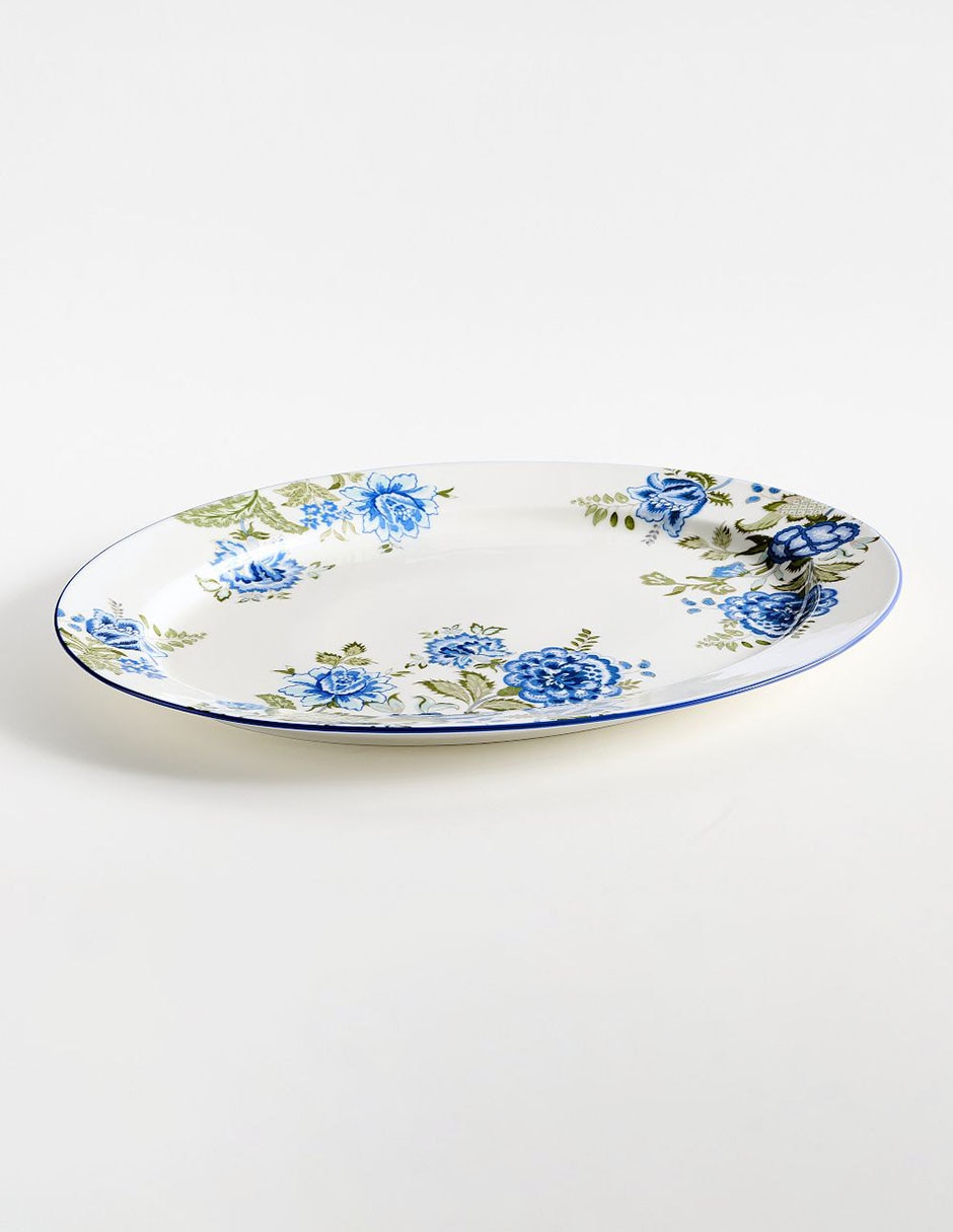 Platón Kravet Rosehill de cerámica